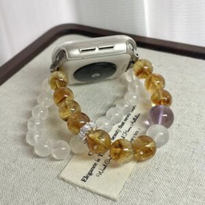 41-sku24 Autumn Breeze: Amethyst, Citrine & Moonstone iWatch Band