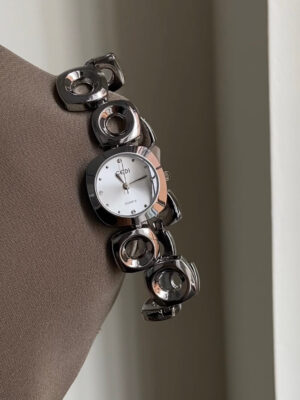 Chic Purple/White/Grey Irregular Bracelet Watch