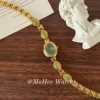 MoHer Watch Mint Green Handmade Jade Gemstone Bracelet Watch