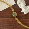 MoHer Watch Mint Green Handmade Jade Gemstone Bracelet Watch