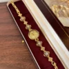 MH641-1 MoHer Watch Gold Clover Crystal Bracelet Watch for Women