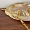 MH646-4 Moher Watch Beige Mother of Pearl Dial Gold Oval Bracelet Watch for Women