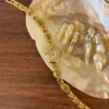 MoHer Watch Gold Small Face Green Jade Gemstone Bracelet Watch