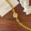 MoHer Watch Gold Small Face Green Jade Gemstone Bracelet Watch