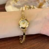 MoHer Watch Gold Small Face Slim Chain Bracelet Watch for Women