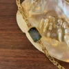 MH652-5 MoHer Watch Blue Mother of Pearl Dial Gold Oval Bracelet Watch for Women