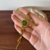 MoHer Watch Gold Octagon Emerald Green Dial Bracelet Watch for Women