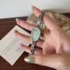 MoHer Watch Mint Green Mother of Pearl Dial Silver Bracelet Watch for Women