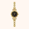 MoHer Watch Octagon Royal Blue Dial Gold Bracelet Watch for Women