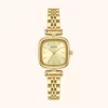 MoHer Watch Gold Square Face Classic Stainless Steel Watch for Women