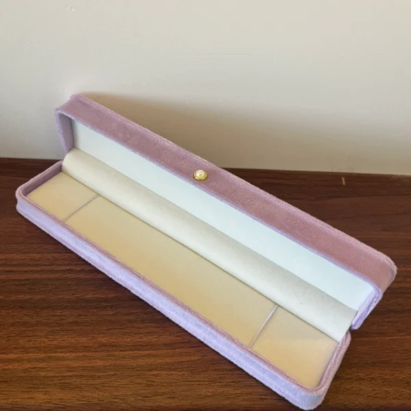 MH 672-8 Elegant Pink/Blue/Green/Beige Velvet Pearl Jewelry Gift Box