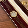 MoHer Watch Minimalist Round Face Brown Leather Strap Watch for Women