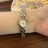 MH 723-3 MoHerWatch Dainty Small Oval Dial Two-Tone Bracelet Watch for Women
