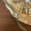 MH 723-4 MoHerWatch Dainty Small Oval Dial Two-Tone Bracelet Watch for Women