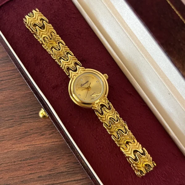 MH 725-3 MoHerWatch Classic Gold Watch Small Oval Dial Watch for Women