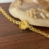 MoHerWatch Elegant Gold Oval Link Bracelet Round Dial Watch for Women