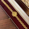 MoHerWatch Elegant Gold Oval Link Bracelet Round Dial Watch for Women