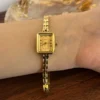 MoHerWatch Elegant Gold Rectangular Gold Dial Bracelet Watch for Women