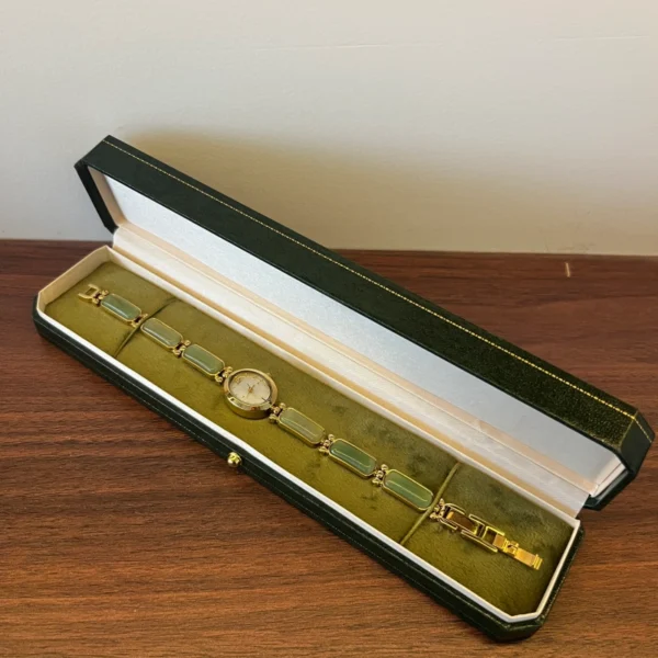 Vintage Burgundy/Green Jewelry Gift Box
