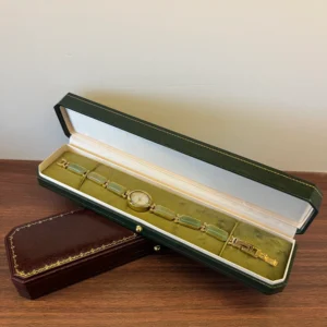 Vintage Burgundy/Green Jewelry Gift Box