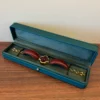 Vintage Green/Dark Green Long Watch Gift Box Elegant Bracelet & Timepiece Case