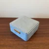 Modern Blue/Green Square Leather Watch Display Case Fabric Gift Box