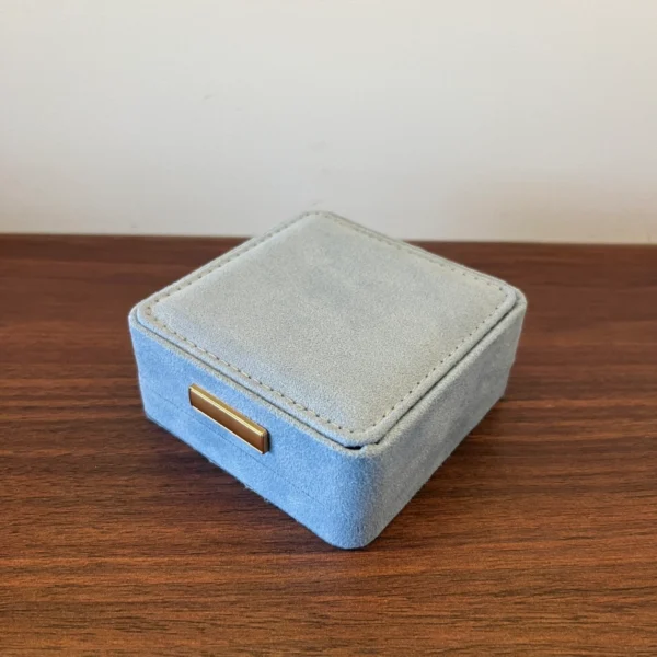 Modern Blue/Green Square Leather Watch Display Case Fabric Gift Box