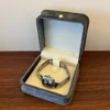 Square Pearl Button Accent Jewelry Organizer Women's Watch Gift Box