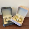 Vintage Square Grey/Pink Jewelry Organizer Women's Watch Gift Box