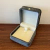 Square Pearl Button Accent Jewelry Organizer Women's Watch Gift Box