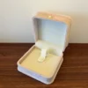 Square Pearl Button Accent Jewelry Organizer Women's Watch Gift Box