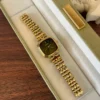 MoHer Watch Gold Square Dark Green Dial Bracelet Watch for Women