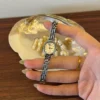 Dainty Silver Watch Small Oval Dial Watch for Women