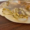MH705-4 Classic Gold Marquise Floral Bracelet Rhinestone Watch for Women