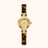 MoHerWatch Elegant Gold Round Gold Dial Tortoiseshell Bracelet Watch for Women