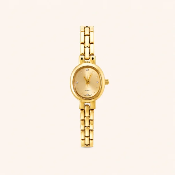 Classic Gold Watch Small Oval Dial Watch for Women
