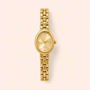 Dainty Gold Watch Small Oval Dial Watch for Women