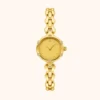 MoHerWatch Elegant Gold Oval Link Bracelet Round Dial Watch for Women
