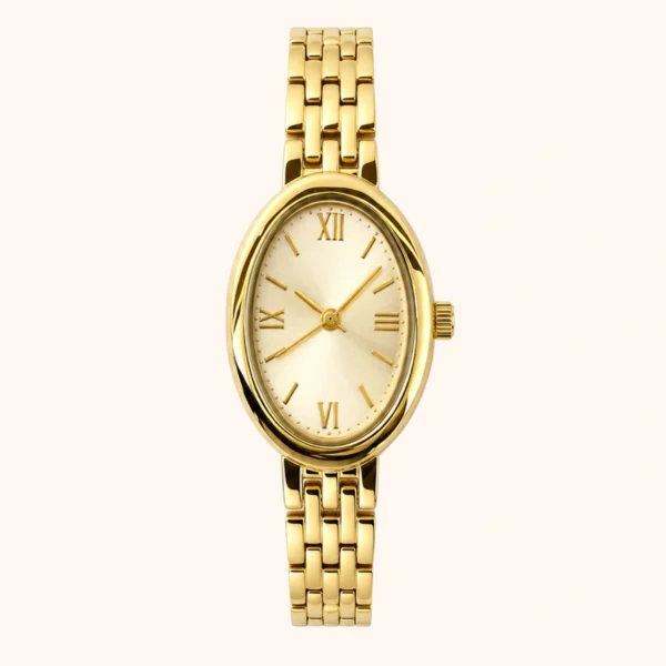 mh-b30 MoHerWatch Classic Gold Oval Roman Numeral Bracelet Watch for Women