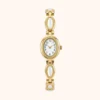 mh-b8 MoHerWatch Elegant Gold Oval Watch Gemstone Bracelet Watch for Women