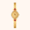 moher new-30 Elegant Gold Marquise Rhinestone Bracelet Watch for Women