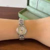 Classic Multicolor Accent Round Dial Silver Bracelet Watch for Women