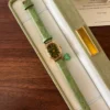 Classic Green Round Dial Green Strap Watch for Women