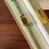 Classic Green Round Dial Green Strap Watch for Women