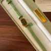 Classic Green Round Dial Green Strap Watch for Women