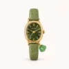 Classic Green Round Dial Green Strap Watch for Women