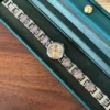 Elegant Pink Accent Round Dial Silver Link Bracelet Watch for Women