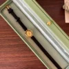 Minimalist Gold Round Dial Slim Black Strap Watch for Women