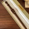 Classic Brown Square Dial Brown Strap Watch for Women