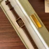 Classic Brown Square Dial Brown Strap Watch for Women